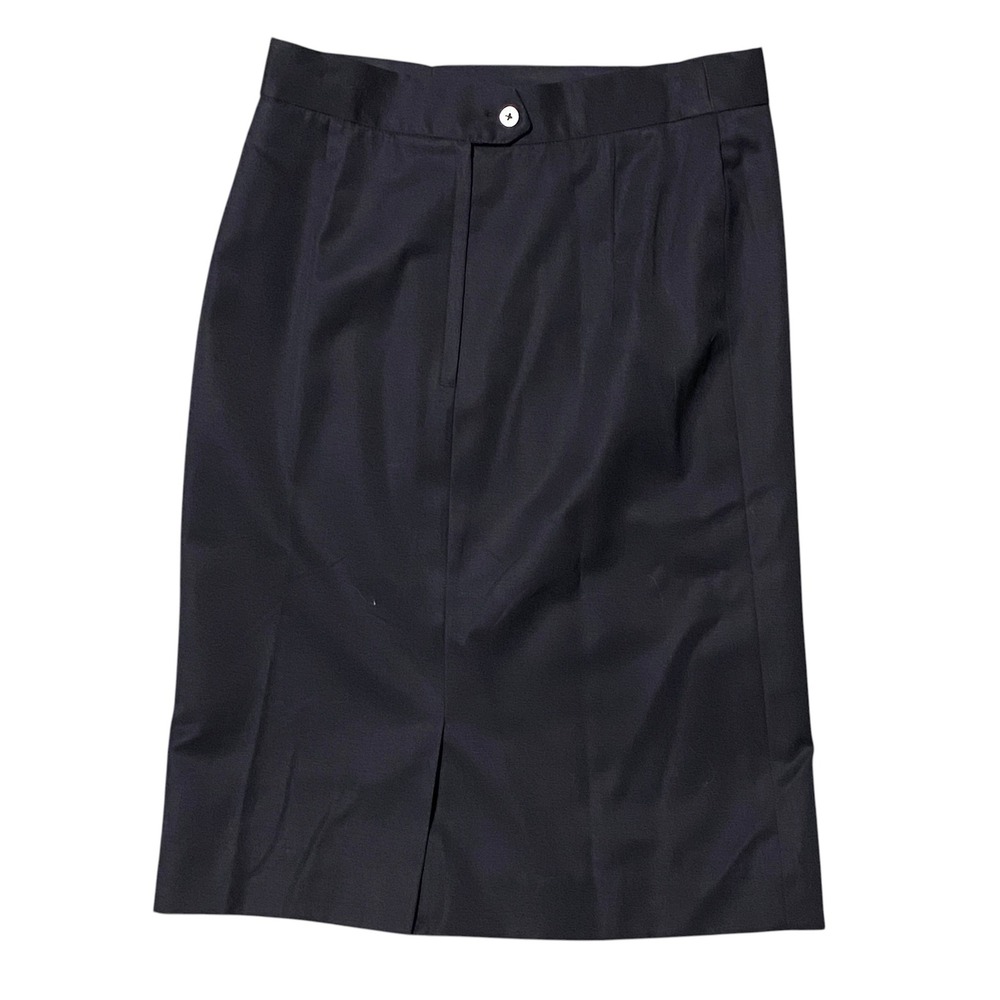 Brooks Brothers Navy Blue Pencil‎ Skirt Made in USA Knee Length Size 12